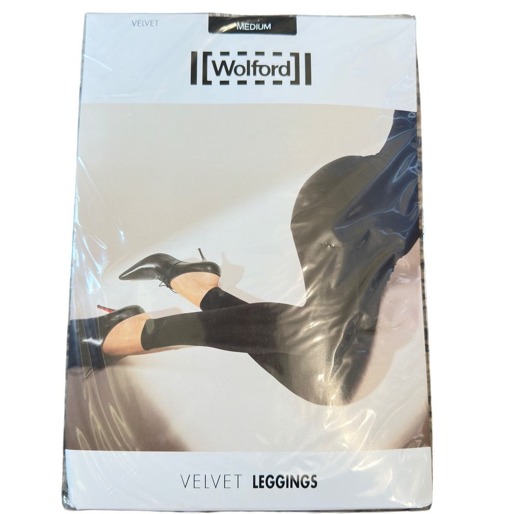 Wolford Natalja Tights Black Openwork Circle Net Y2K Vintage Hosiery NIP Medium